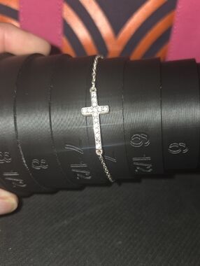 Brighton Silver-Tone Starry Night Cross Bracelet